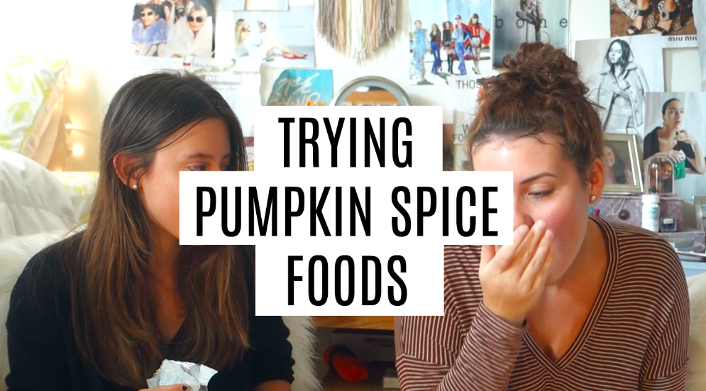 Trying Pumpkin Spice Flavored Foods- Pumpkin Spice Challenge Fall Whole Foods Haul- VIDEO